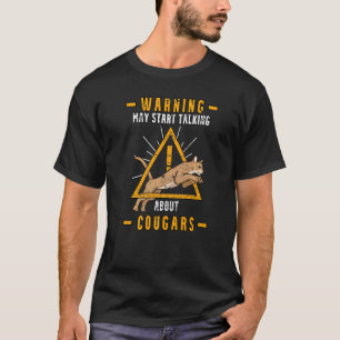 Cougar Mountain Lion Animal Cat Head Cute Wildcat T-Shirt