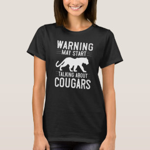 Cougar Mountain Lion Animal Cat Head Cute Wildcat  T-Shirt