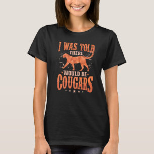 Cougar Mountain Lion Animal Cat Head  Cute Wildcat T-Shirt