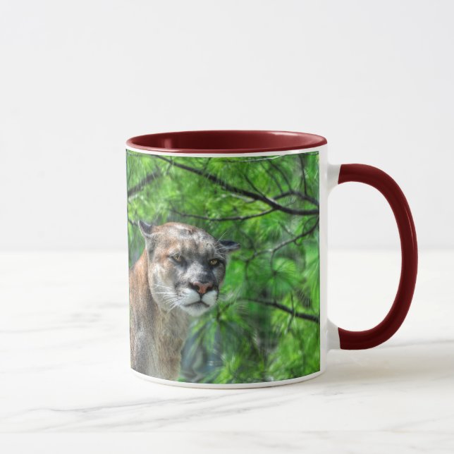 Cougar Mountain Lion & Summer Pines Mug (Right)