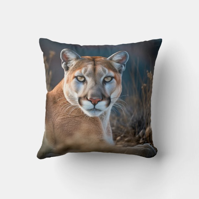Cougar Mountain Lion Wildlife Nature Animal  Cushion (Back)