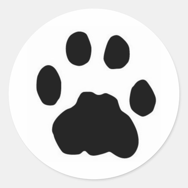 COUGAR PAW PRINT CLASSIC ROUND STICKER (Front)