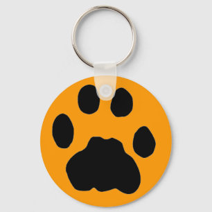 COUGAR PAW PRINT KEY RING