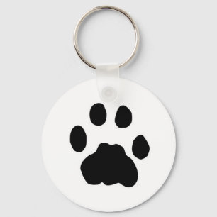 COUGAR PAW PRINT KEY RING