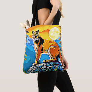 Cougar Peak: Mountain Majesty Art Tote Bag