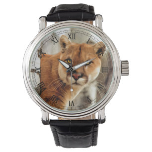 Cougar Photo Painting Watch