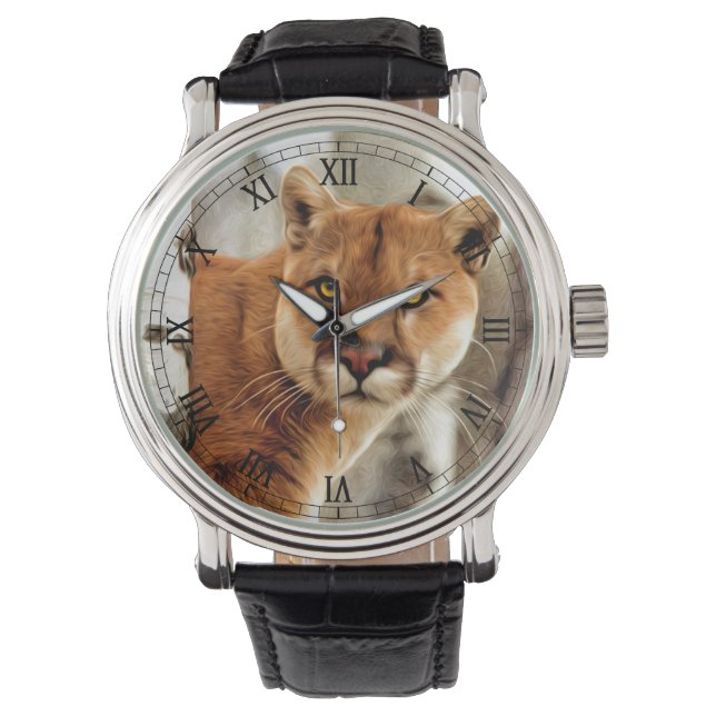 Cougar Photo Painting Watch (Front)