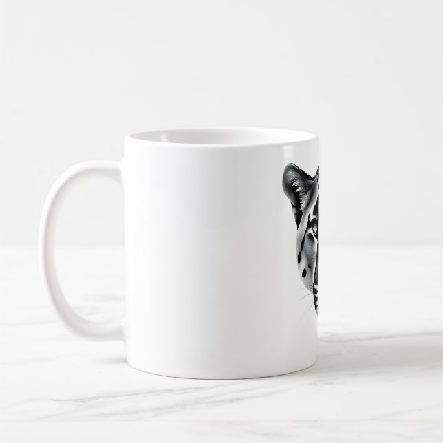 Cougar Power Black & White T-Shirt Coffee Mug (Left)