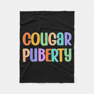 Cougar Puberty Midlife Funny Menopause Perimenopau Fleece Blanket