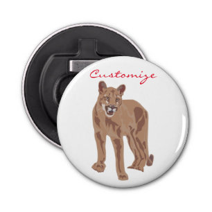 Cougar Puma Mountain Lion Thunder_Cove Bottle Opener