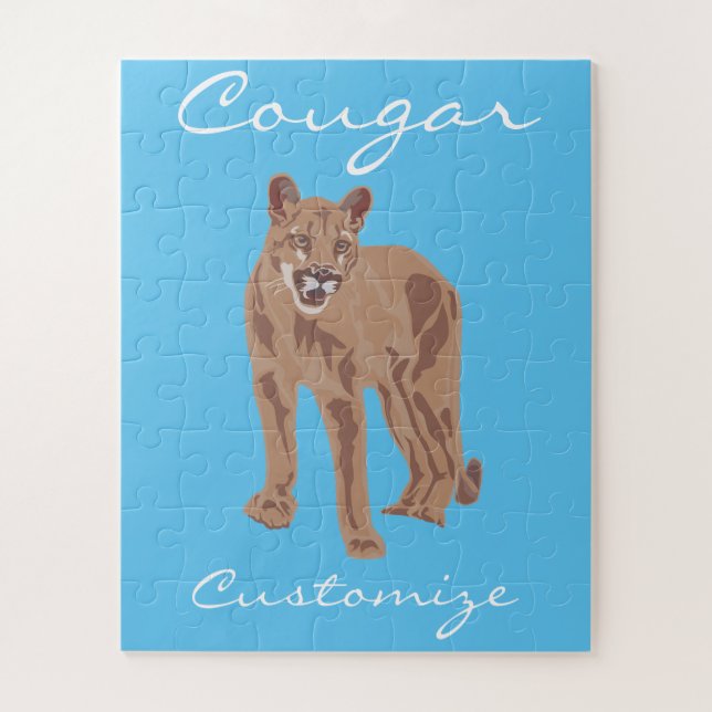 Cougar Puma Mountain Lion Thunder_Cove Jigsaw Puzzle (Vertical)
