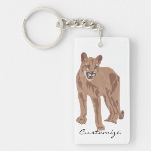 Cougar Puma Mountain Lion Thunder_Cove Key Ring
