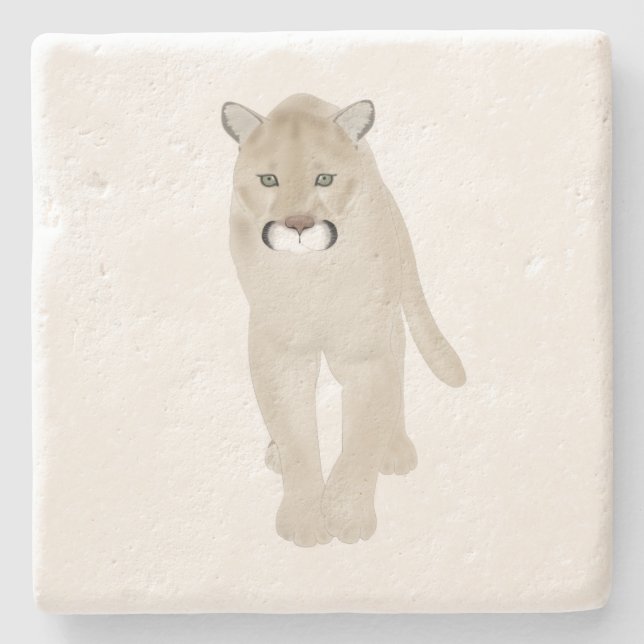 Cougar Stone Coaster (Front)