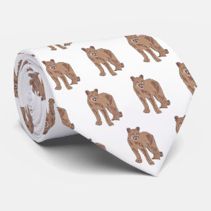 Cougar Team Mascot Football Basketball Baseball Tie