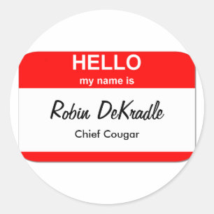 Cougar Woman Classic Round Sticker