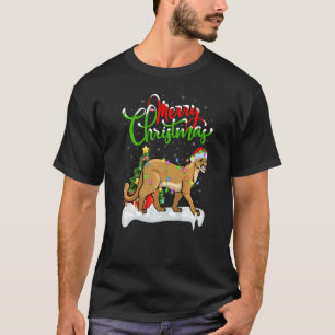 Cougar Xmas Decorations Santa Cougar Christmas T-Shirt