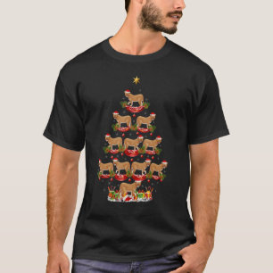 Cougar   Xmas Holiday Santa Cougar Christmas Tree T-Shirt
