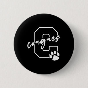 Cougars Bysketbyll Player Kids 6 Cm Round Badge
