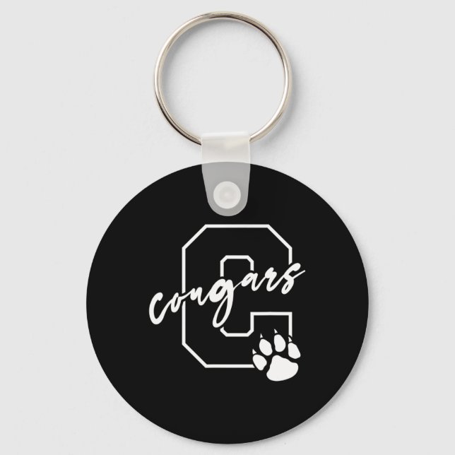 Cougars Bysketbyll Player Kids  Key Ring (Front)