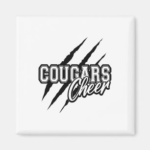 Cougars Cheer Back To School Cheerleading Team Spi Magnet