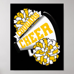 Cougars Cheer Ck To School Cheerleading Spirit Gy  Poster