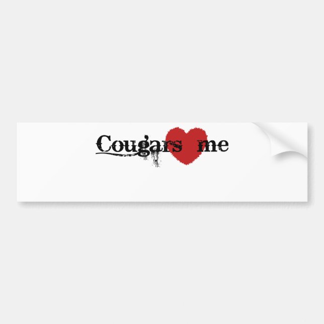 Cougars Love Me Bumper Sticker (Front)