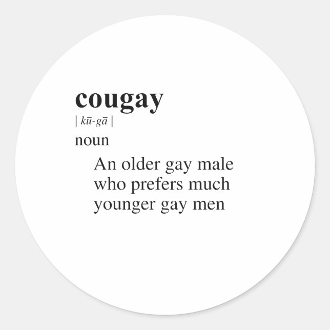COUGAY CLASSIC ROUND STICKER (Front)