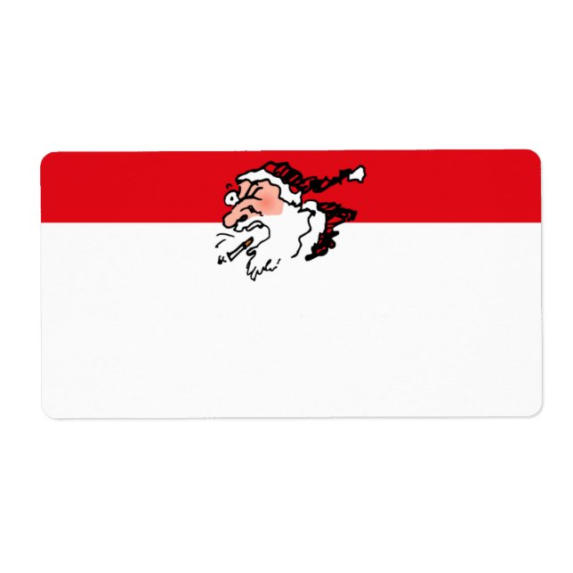 Coughin Smokin Santa Shipping Label (Front)