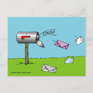 Coughing Mailbox Postcard