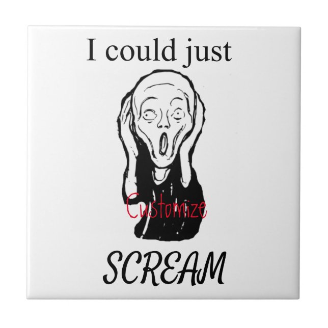 Could Just Scream Thunder_Cove Ceramic Tile (Front)