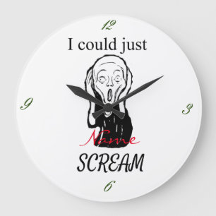 Could Just Scream Thunder_Cove Large Clock