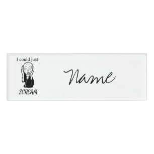 Could Just Scream Thunder_Cove Name Tag