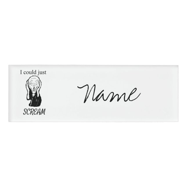 Could Just Scream Thunder_Cove Name Tag (Front)