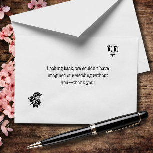 Couldn't Have Imagined Our Wedding Without You Thank You Card