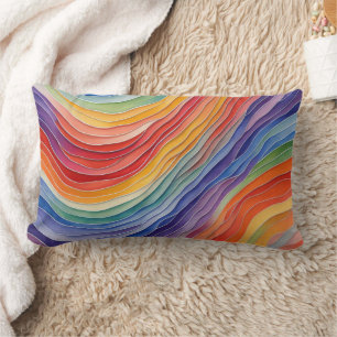 Couleurs de l'arc-en-ciel lumbar cushion