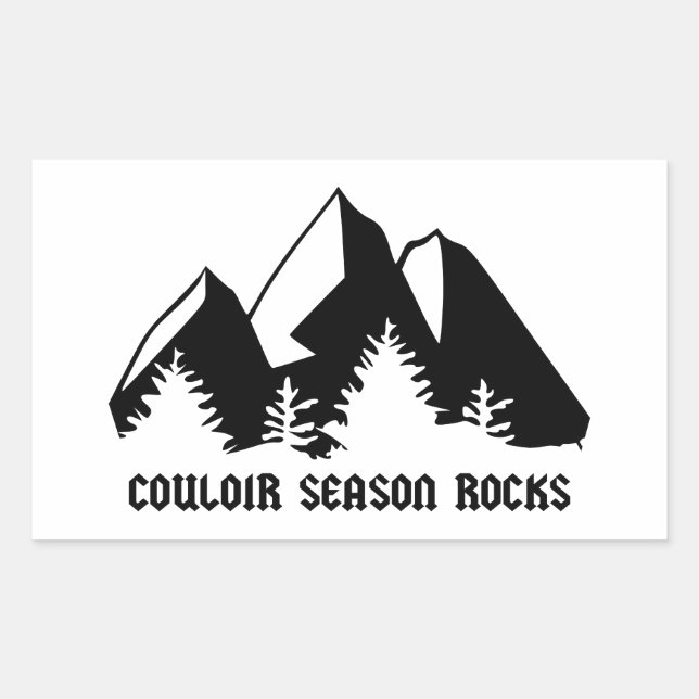 Couloir Season Rocks Rectangular Sticker (Front)