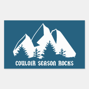 Couloir Season Rocks Rectangular Sticker