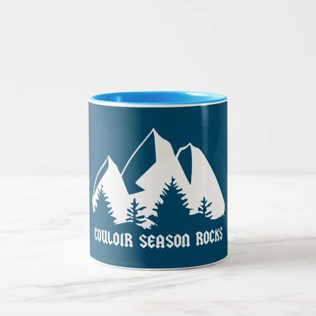 Couloir Season Rocks Two-Tone Coffee Mug (Center)