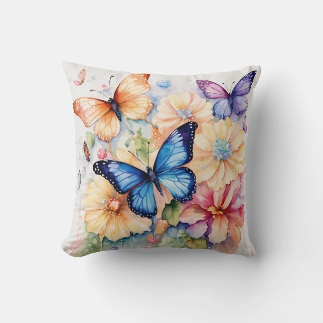Counch Pillow with exquisite butterfly design  (Front)