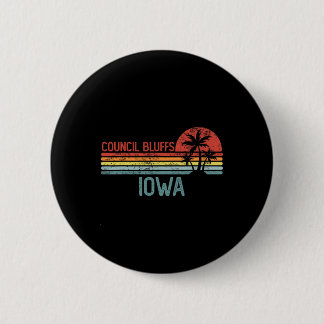 Council Bluffs Iowa Funny Usa City Trip Home Roots 6 Cm Round Badge