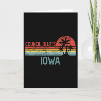 Council Bluffs Iowa Funny Usa City Trip Home Roots Card