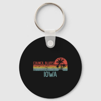 Council Bluffs Iowa Funny Usa City Trip Home Roots Key Ring