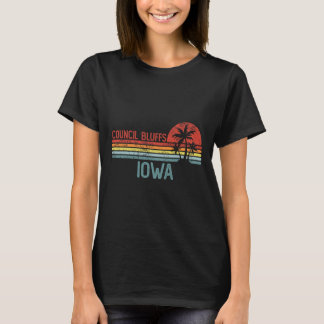 Council Bluffs Iowa Funny Usa City Trip Home Roots T-Shirt