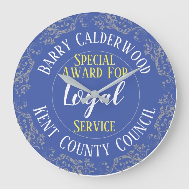 Council Employee Loyal Service Award Large Clock (Front)