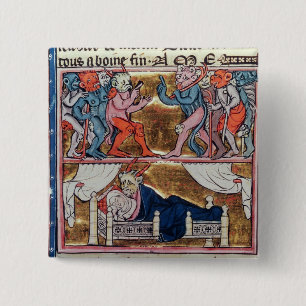 Council of Demons, from 'l'Histoire de Merlin' 15 Cm Square Badge