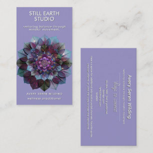 Council of Leaves Mandala Business Card