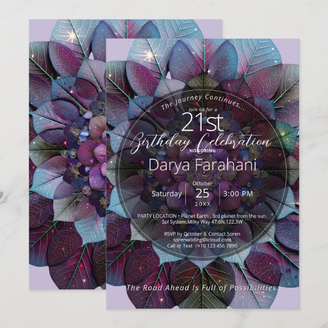 Council of Leaves | Mandala Invitation (Front/Back)