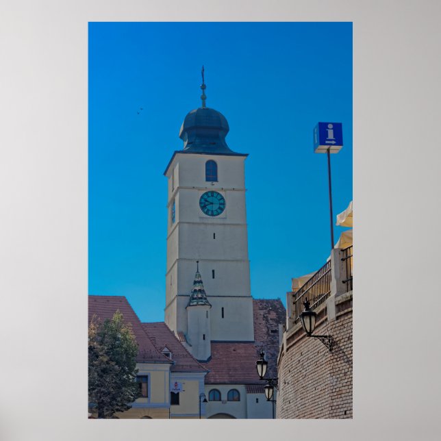 Council Tower Sibiu Romania Poster (Front)
