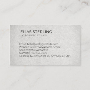 Counsel at Law – classic and sophisticated Business Card