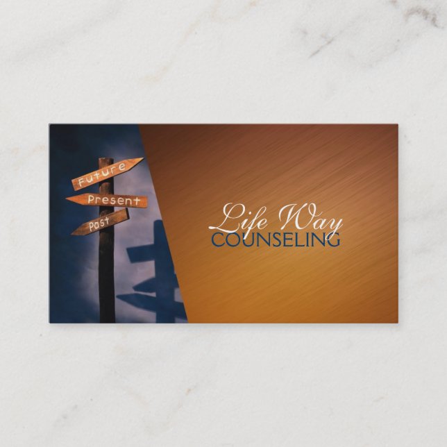 Counseling, Life Coach, Therapy, Therapist, Business Card (Front)